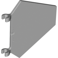 Lego Flag 5 x 6 Hexagonal with U Clips / Light Bluish Gray