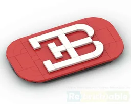 Logo BUGATTI (Red & White)