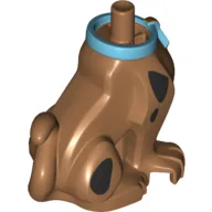 Animal Body Part, Dog Body Great Dane Scooby-Doo Sitting with Medium Azure Collar Print / Medium Nougat