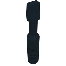 Tool Screwdriver with Wide Head [3-Rib Handle] / Black