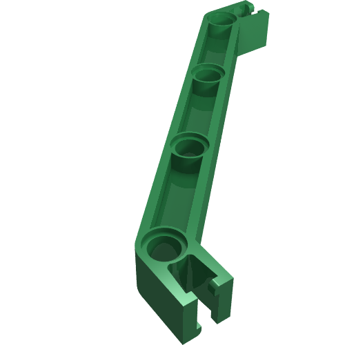 Lego Znap Beam 11, 4 Holes, 2 Bends / Green