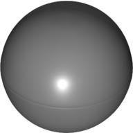 Lego Ball, Hard Plastic, 51mm (approx. 6 studs diameter) / Dark Bluish Gray