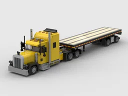 American truck 222_with flatbed-trailer