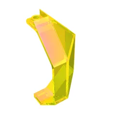 Panel 3 x 3 x 6 Corner Convex / Trans-Yellow