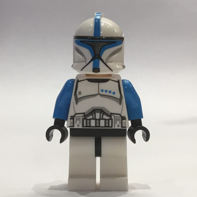 Lego Clone Trooper Lieutenant, Dark Azure Markings, Plain Legs