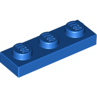 Lego Plate 1 x 3 / Blue
