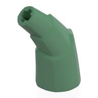 Lego Animal Body Part, Horn Stacked 45 deg. with Axle Connectors / Sand Green