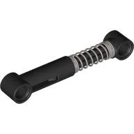 Technic Shock Absorber 6.5L with Hard Spring, Tight Coils at End, Black Rod [Complete Assembly] / Black
