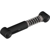 Lego Technic Shock Absorber 6.5L with Hard Spring, Tight Coils at End, Black Rod [Complete Assembly] / Black