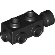 Brick Special 1 x 2 x 2/3 with Studs on Sides / Black