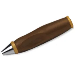 Pen Body, with Chrome Tip, Pearl Gold Ends / Flat Dark Gold