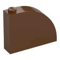 Brick Curved 1 x 4 x 2 2/3 / Reddish Brown