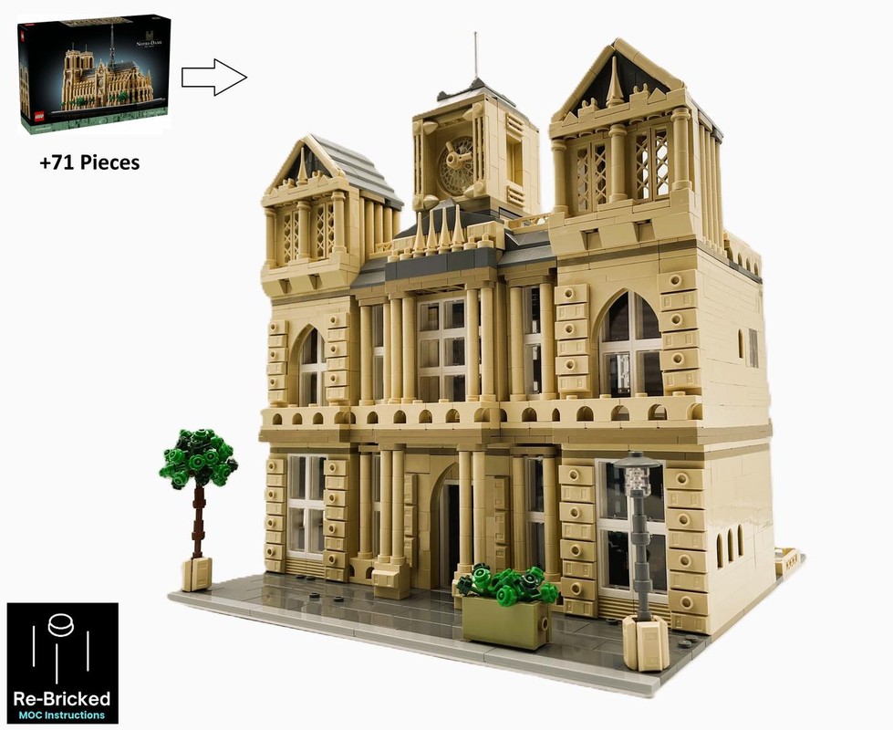 Lego Old Town Hall Modular Modified build of 21061