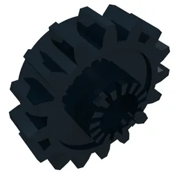 Technic Gear 16 Tooth with Clutch [Toothed] / Black
