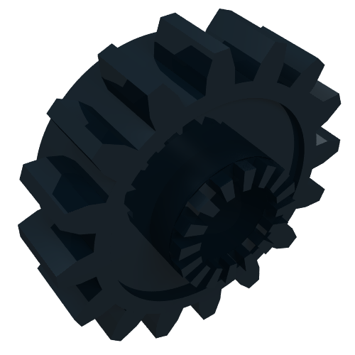 Lego Technic Gear 16 Tooth with Clutch [Toothed] / Black