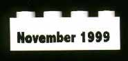 Lego Brick 2 x 4 with November 1999 Pattern