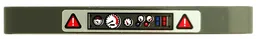 Technic, Liftarm Thick 1 x 9 with Control Panel with Gauges and Exclamation Marks in Red Warning Triangles Pattern (Sticker) - Set 42068