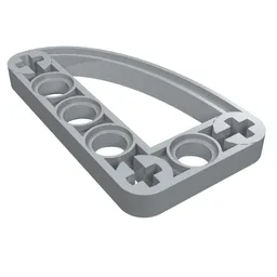 Technic Beam 3 x 5 L-Shape with Quarter Ellipse Thin / Light Bluish Gray