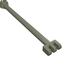Hinge Bar 8L with 3 Fingers and Open End Stud / Dark Gray