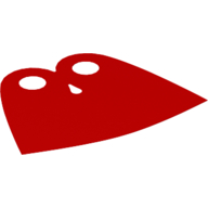 Lego Neckwear Cape, Very Short, Tear-Drop Neck Cut [Spongy Stretchable Fabric] / Red