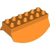 Duplo Brick 2 x 6 Lower Flap Extensions / Earth Orange