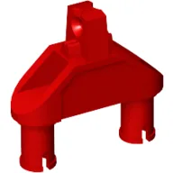 Hinge 1 x 3 Triangle with Two Pins, 1 Locking Finger, Round Pin Holes / Red