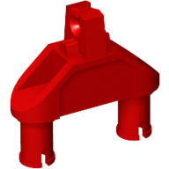 Lego Hinge 1 x 3 Triangle with Two Pins, 1 Locking Finger, Round Pin Holes / Red