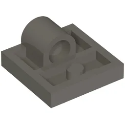 Plate Special 2 x 2 with 1 Pin Hole [Complete Underside Rib] / Dark Bluish Gray