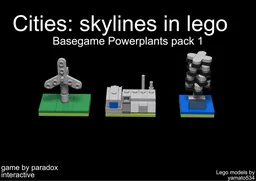 Electric power plants pack 1(cities: skylines in lego)