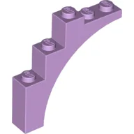 Brick Arch 1 x 5 x 4 [Continuous Bow, Raised Underside Cross Supports] / Lavender