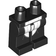 Lego Hips and Black Legs with White Center print / Black