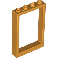 Lego Window 1 x 4 x 5 with Hollow Studs / Medium Orange