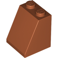 Lego Brick Sloped 65° 2 x 2 x 2 with Bottom Tube / Dark Orange