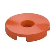 Tile Special Round 2 x 2 with Hole / Reddish Orange