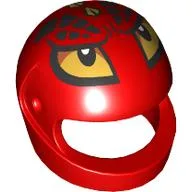 Helmet, Standard with Snake, Yellow Eyes Print