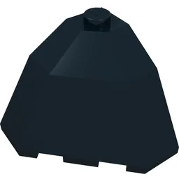 Brick Wedged, Sloped 3 x 3 x 2 Facet Top / Black