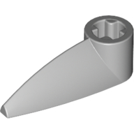 Lego Technic Tooth 1 x 3 with Axle Hole [Rounded Underside] / Light Bluish Gray