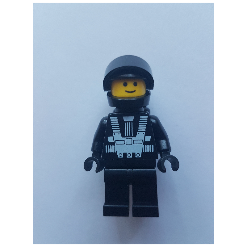 Lego Blacktron I - Black Torso, Black Legs, Black Helmet, Black Tank (3626c Head)