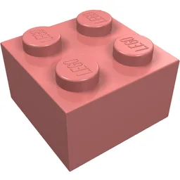 Brick 2 x 2 / Sand Red