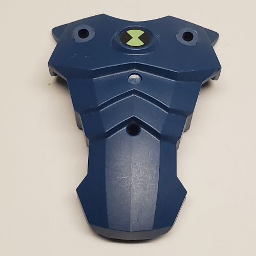 Lego Large Figure Torso Cover, with Raised Center Circle and Ben 10 Print / Dark Blue