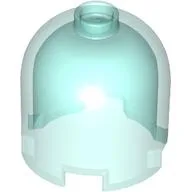 Brick Round 2 x 2 x 1 2/3 Dome Top, Blocked Open Stud / Trans-Light Blue