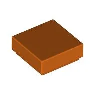 Tile 1 x 1 with Groove / Reddish Orange