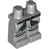 Lego Hips and Light Bluish Gray Legs with Silver Sash and White Knee Pads Print / Light Bluish Gray