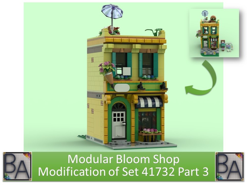 Lego Modular Bloom Shop - Modification of Part 3 of Set 41732