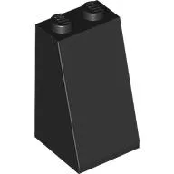 Brick Sloped 75° 2 x 2 x 3 [Solid Studs] / Black