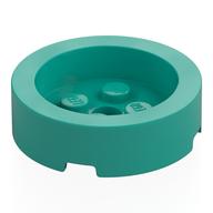 Lego Brick Round 4 x 4 with Recessed Center / Dark Turquoise
