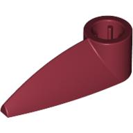 Lego Technic Tooth 1 x 3 with Axle Hole [Rounded Underside] / Dark Red
