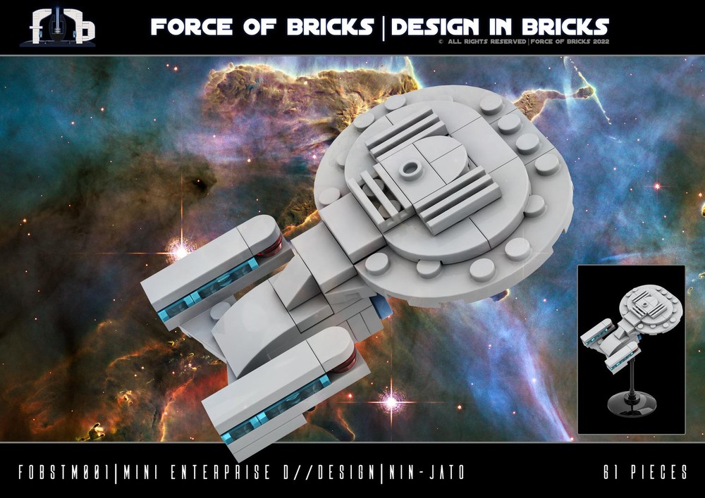 Lego Mini Enterprise D (fobstm001) | Force of Bricks & Nin-Jato