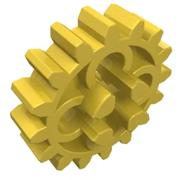 Technic Gear 16 Tooth with Round Holes [Old Style] / Yellow