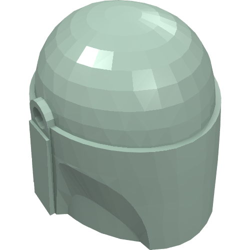 Lego Helmet Mandalorian with Holes [Plain] / Sand Green